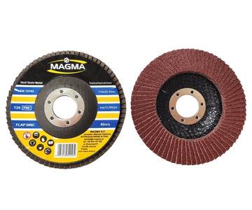 Tarcza tarcze lamelka listkowa 115mm gr 80 do metalu Magma płytkowa płytkowe zdjęcie nr 1