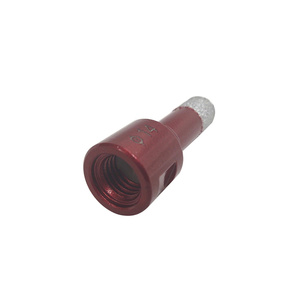 Wiertło nasypowe 14 mm z gwintem M14 czerwone gresu gres otwornica koronka glazura zdjęcie nr 2