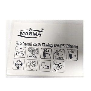 Piła tarcza tarcze do cięcia drewna 500mm 30t z widią 500x32 mm x 30 zębów widiowa Magma 500x32x30t red 30 mm 25,4 mm 22,23 mm 20 mm 500x30 500x25,4 500x20 zdjęcie nr 2