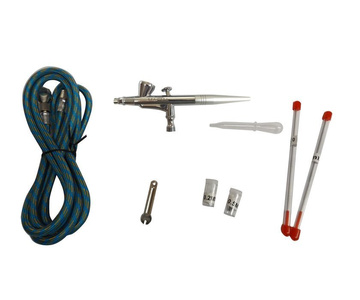 Aerograf 207k dwufunkcyjny dysze 0,2 0,3 0,5 wężyk TG-207K do malowania paznokci zdjęcie nr 2