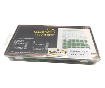 Oringi sortownik zestaw uszczelka oring 270 klim O Ring Assortment Set For Hydraulic Pumpsatyzacji zestaw oringów 270Pcs Rubber Metric Nitrile 1096F klimatyzacji zdjęcie nr 3