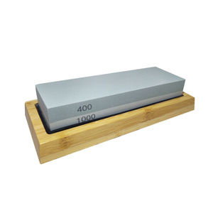 Kamień wodny ostrzałka do ostrzenia noży kamień wodny 400/1000 osełka dwustronna do noży kamień szlifierski 2011H + pasek skórzany skóra ekologiczna ostrzenia wygładzania zdjęcie nr 5