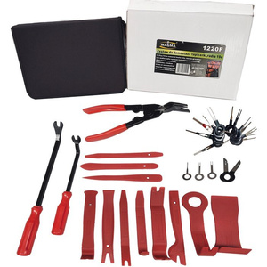 Ściągacz do tapicerki, radia 19e. 1220F + zestaw kluczy do demontażu pinów wyjmaki i złączy instalacji elektrycznych zdjęcie nr 2