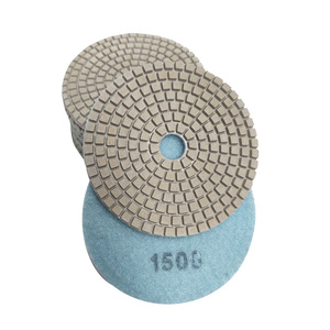 Tarcza diamentowa rzepik na mokro 100 mm gr 1500 biały szlifowania gres gresu kamień granit poler polerowania polerska fazowania P 1500 G1500 #1500   zdjęcie nr 1