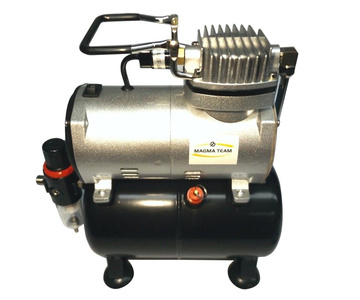 Zestaw 6 aerografów kompresor z butlą 20T stojak wężyk TG-612 zdjęcie nr 4