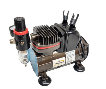 Zestaw do malowania kompresor do aerografów TC-812K ze stojakiem + aerograf AB-180 dwie dysze 0,2 0,3 Magma zdjęcie nr 2