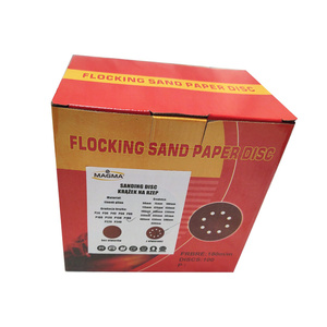 Krążki ścierne 180 mm papier na rzep gr. 180 z otworami 10 szt ścierny krążek samoprzylepne otwory 110mm zdjęcie nr 9