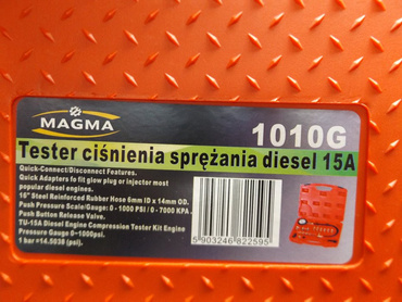 Tester miernik ciśnienia sprężania TU15a diesel diesla engine auto car compression cylinder pressure 1010G Miernik ciśnienia sprężania diesel 0-70 Bar zdjęcie nr 9