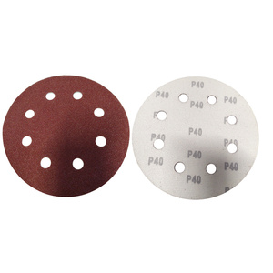 Krążki ścierne 180 mm papier na rzep gr. 40 z otworami 100 szt ścierny krążek samoprzylepne otwory 110mm zdjęcie nr 17