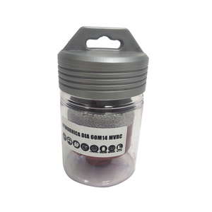 Wiertło nasypowe 60 mm z gwintem M14 czerwone gresu gres otwornica koronka glazura zdjęcie nr 4