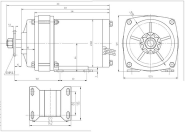 Zestaw do konwersji silnik DC 36V 800W + manetka + sterownik Magma zdjęcie nr 5