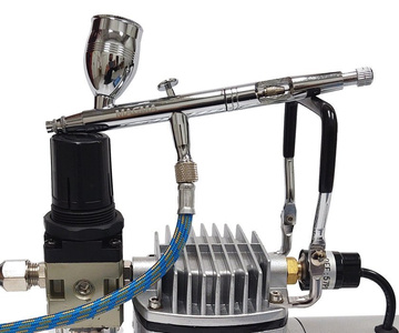 Aerograf AB-183K AB183K AB 183K + komprespr TC-20C zestaw pneumatyczny lakierniczy zdjęcie nr 3