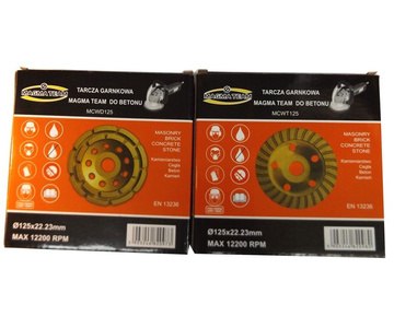 Tarcze diamentowe garnkowe 125x22,2mm segmentowa dwurzędowa turbo 125mm diament 5mm Magma zdjęcie nr 12
