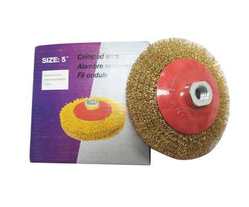 Szczotka boczna mosiądzowana 125mm M14 do metalu 125xM14 125M14 125 M14 zdjęcie nr 5