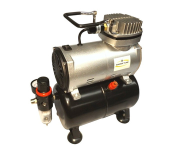 Zestaw 6 aerografów kompresor z butlą 20T stojak wężyk TG-612 zdjęcie nr 5