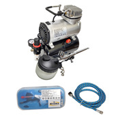 Zestaw do aerografii kompresor z butlą 20T aerograf AB-130 słoik do czyszczenia 502 AB130 AB 130