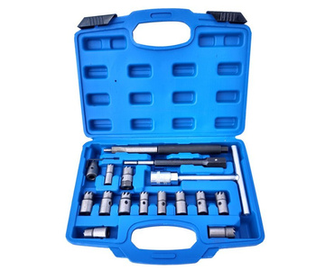 Zestaw frezów frezy do gniazd wtryskowych wtryskiwaczy 17el. + szczotki do czyszczenia gniazd wtryskiwaczy zdjęcie nr 17