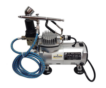 Zestaw malarski kompresor mini z aerografem AB130S dysze 0,2 ; 0,3 ; 0,5 AB-130S zdjęcie nr 3