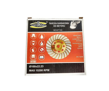 Tarcza diamentowa garnkowa turbo 100x22,2 DCWT100 diament 4mm Magma zdjęcie nr 2