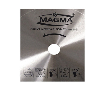Piła tarcza tarcze do cięcia drewna 350mm 80T z widią 350x32 30 mm x 80 zębów widiowa Magma 350x32x80t zdjęcie nr 2