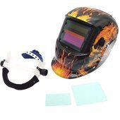 Przyłbica maska spawalnicza + filtr 108LD KM1600 1601A płomienie marki Magma z funkcją szlifowania.