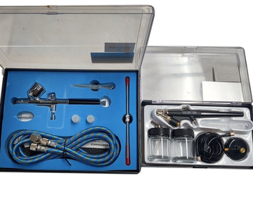 Zestaw aerograf AB-130K + AB-138 0,8mm z regulacja ciśnienia do aerografii dysze 0,2 0,3 0,5 0,8 AB130K AB 130K AB138 AB 138 zdjęcie nr 5