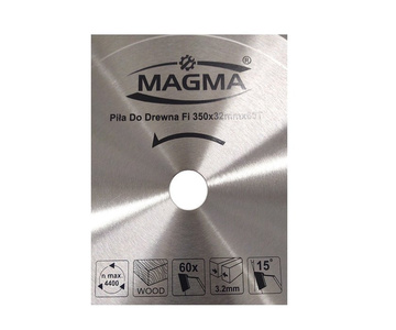 Piła tarcza tarcze do cięcia drewna 350mm 60T z widią 350x32 30 mm x 60 zębów widiowa Magma 350x32x60t zdjęcie nr 3