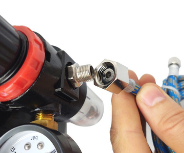 Zestaw kompresor do aerografów z butlą + AB130 0,2+0,3 + AB138 0,8 AB-130 Ab 130 AB-138 AB 138 zdjęcie nr 4