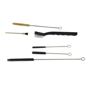 Zestaw szczoteczek do czyszczenia aerografów zestaw szczotek przetyczek wyciory 17 elementów AH507 zdjęcie nr 9