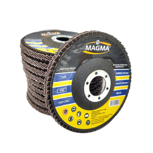 Zestaw 10 sztuk tarcz tarcze do metalu szlifowania lamelka listkowa 125mm gr40 P40 Magma Tarcza lamelkowa Elektrokorund płytkowa płytkowe 80 listków zdjęcie nr 1