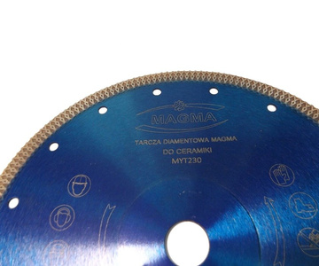 Tarcza diamentowa do gresu ceramiki turbo 230x2x22 MYT 230 Magma 230x22,2 230 x 22,2 230x22,2mm zdjęcie nr 4