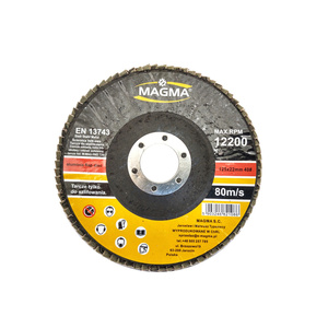 Zestaw 10 sztuk tarcz tarcze do metalu szlifowania lamelka listkowa 125mm gr40 P40 Magma Tarcza lamelkowa Elektrokorund płytkowa płytkowe 80 listków zdjęcie nr 4