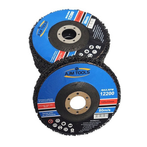 Tarcza tarcze do szlifowania metalu stali z włókniną czarna 125 dysk krążek do usuwania rdzy farby włosy murzyna BRICK METAL WOOD zdjęcie nr 9