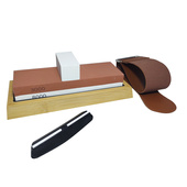 Kamień wodny ostrzałka do ostrzenia noży  kamień wodny 3000/8000 osełka dwustronna do noży kamień szlifierski 2010H + Pasek skórzany skóra ekologiczna do ostrzenia wygładzania