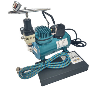 Aerograf AB-130 0,2 0,3 + mini kompresor z wentylatorem niebieski TC-20CF areograf malarski do malowania AB130 AB 130 zdjęcie nr 3