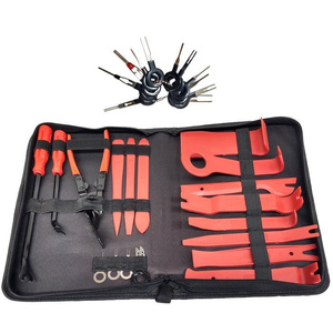 Ściągacz do tapicerki, radia 19e. 1220F + zestaw kluczy do demontażu pinów wyjmaki i złączy instalacji elektrycznych zdjęcie nr 3