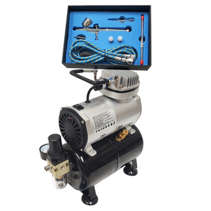 Aerograf AB-130K AB130K AB 130K kompresor z butlą zestaw malarski mini zdjęcie nr 23