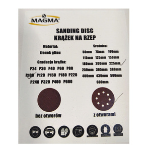 Krążki ścierne 225mm papier na rzep gr. 100 z otworami 100 szt ścierny krążek samoprzylepne zdjęcie nr 4