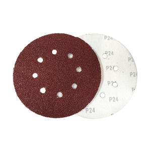 Krążki ścierne 180 mm papier na rzep gr. 24 z otworami 100 szt ścierny krążek samoprzylepne otwory 90mm zdjęcie nr 1