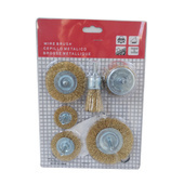 Zestaw szczotek na wiertarkę szczotka szczotki kpl 6szt mosiądzowane trzpieniowe