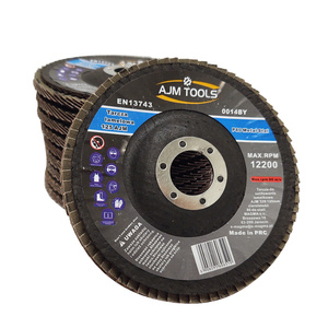 10 sztuk tarcz tarcze do metalu szlifowania lamelka listkowa 125 mm 125mm gr80 P80 AJM Tools Tarcza lamelkowa Elektrokorund płytkowa płytkowe zdjęcie nr 3