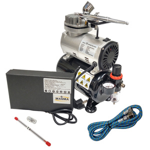 Aerograf AB130 z dyszą 0,2 I 0,3 + kompresor z butlą mini pompa powietrza sprężarka z kompresorem AB-130 AB 130 zdjęcie nr 2