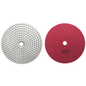 Tarcza diamentowa rzepik na mokro 125 mm gr 400 biały szlifowania gres gresu kamień granit poler polerowania polerska fazowania P 400 G400 #400 zdjęcie nr 2