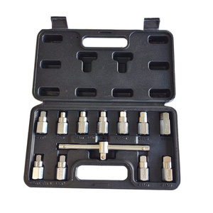 Klucze do korków do oleju 12 cz. zestaw kluczy samochodowe Set Combination Socket Wrench Tools Set 1/2"&1/4" 12 elementów C1006 LT-A1151 1001C YC-02037 zdjęcie nr 3