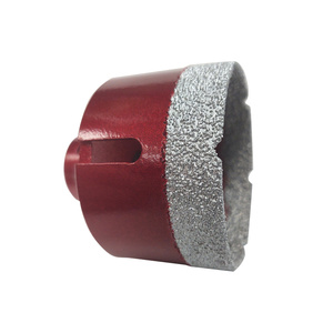 Wiertło nasypowe 65 mm z gwintem M14 czerwone gresu gres otwornica koronka glazura zdjęcie nr 3