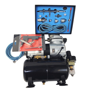 Aerograf AB 186K z kompresorem dwutłokowym do malowania 30T zestaw lakierniczy AB-186K zdjęcie nr 15