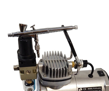 Zestaw do aerografii mini kompresor TC-20C aerograf AB-136 zdjęcie nr 5