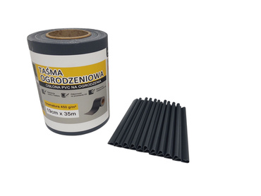 Taśma ogrodzeniowa antracyt 19x35 osłona na plot ogrodzenie panelowe grafit zdjęcie nr 2