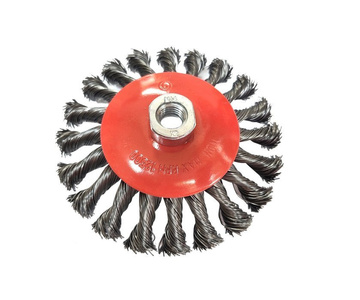 Szczotka boczna tarczowa drut skręcany 125mm x M14 steel brush rotary 125xM14 125M14 125 M14 zdjęcie nr 4