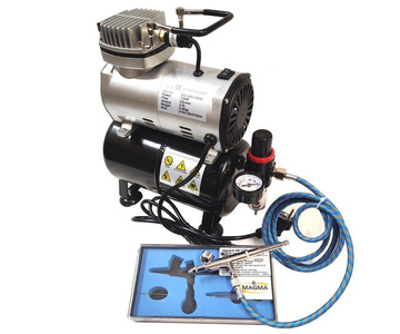 Zestaw do aerografii mini kompresor TC-20T aerograf AB-137 zdjęcie nr 4